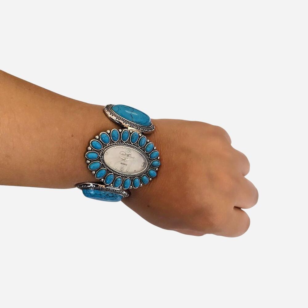 Vintage Diane Gilman Southwestern Style Cuff Watch